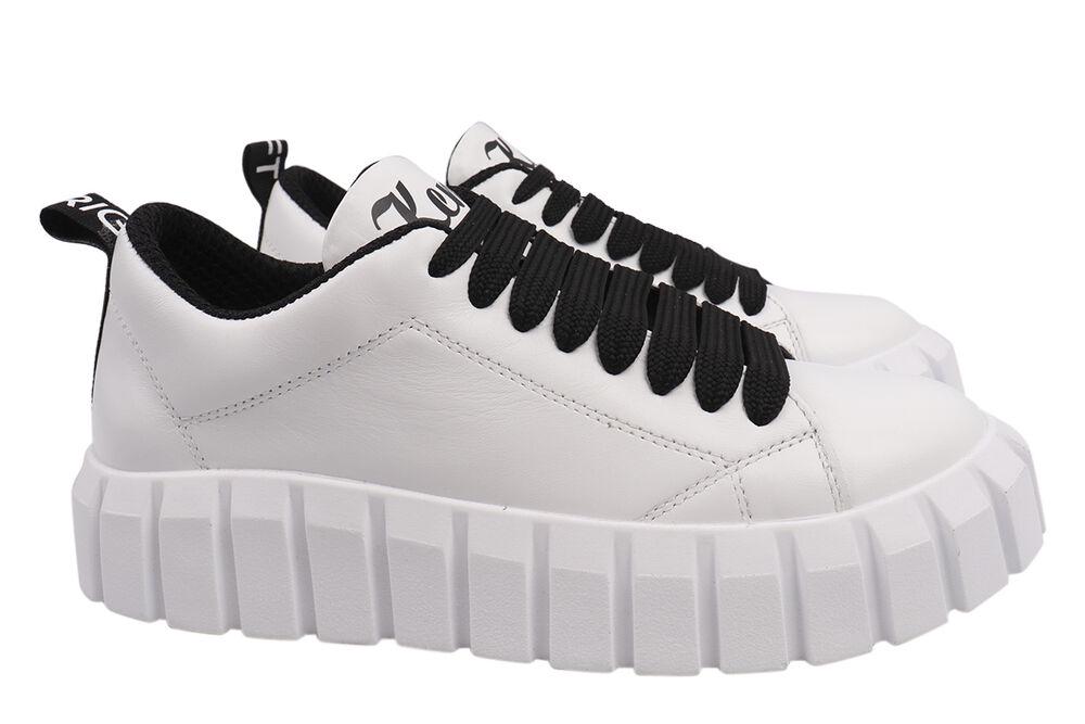 Кеды Kento из кожи на низком ходу на шнуровке Белый (50-21DTS 40)