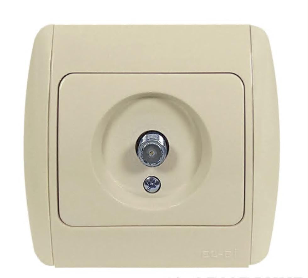 Розетка телевизионная/спутниковая EL-BI Zirve Fixline Кремовый