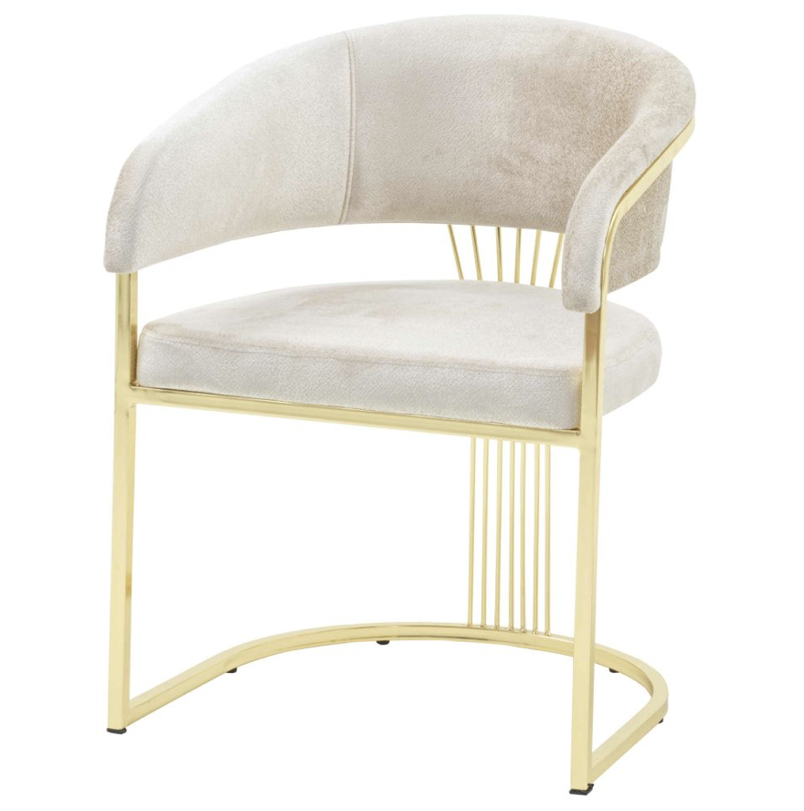 Кухонное кресло Элис-G 600х600 мм Белый/Золотой (1932345512)