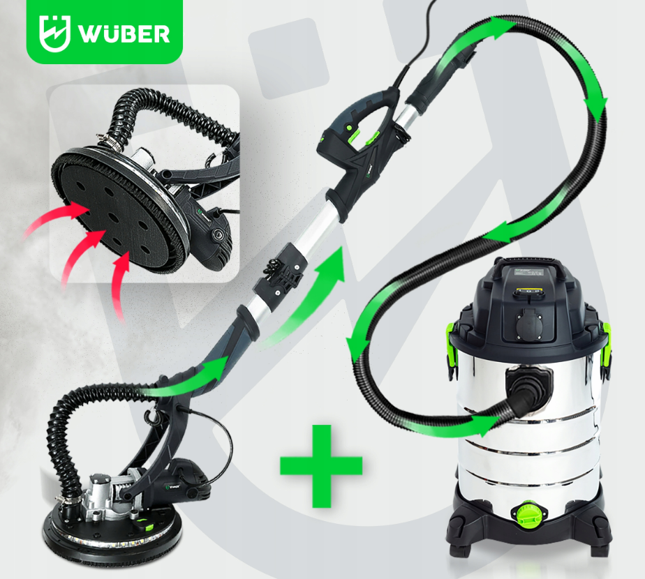 Шлифмашина для стен Wuber 1500 Вт 230 В (W2660012) - фото 10 Шлифмашина для стен Wuber 1500 Вт 230 В (W2660012) - фото 10