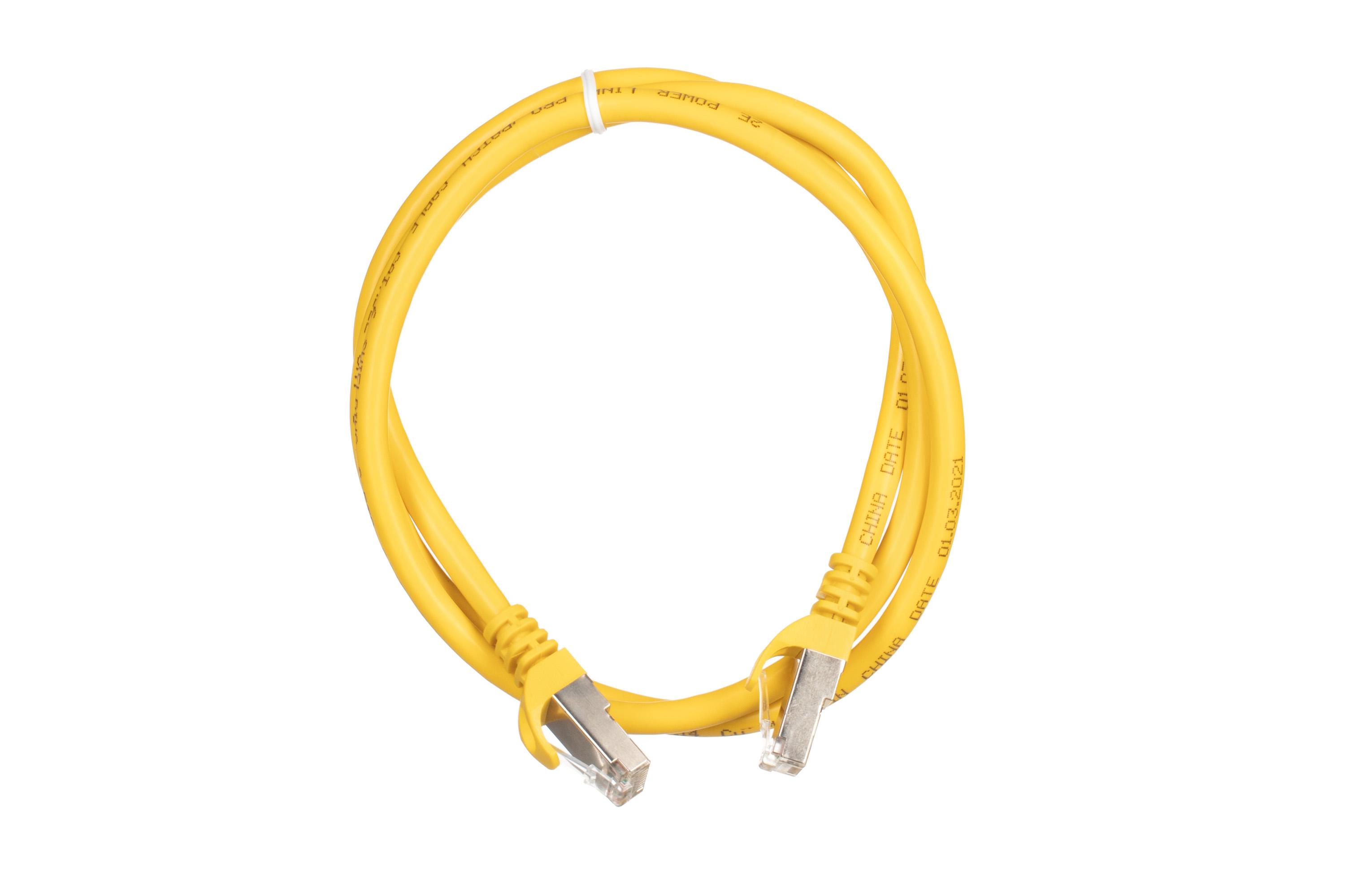 Патч-корд 2E Cat 6 27AWG 1 м с двойным экранированием S-FTP Желтый (2E-PC6SFTPCOP-100YLW)