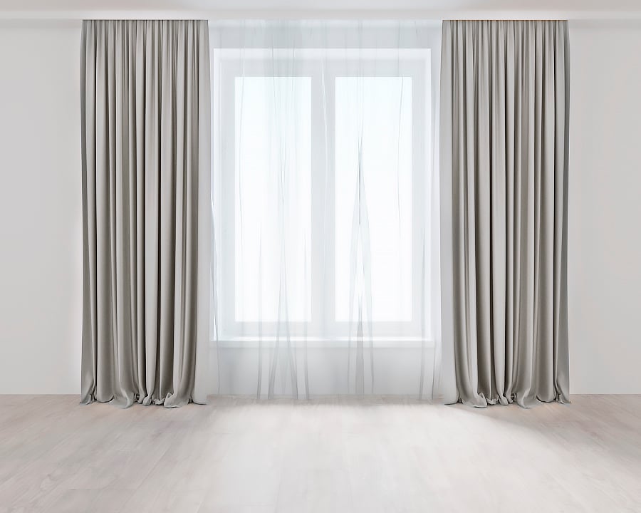 Комплект штор Lux Portiery микровелюр 200x280 см 2 шт. Серо-бежевый (AV89706)