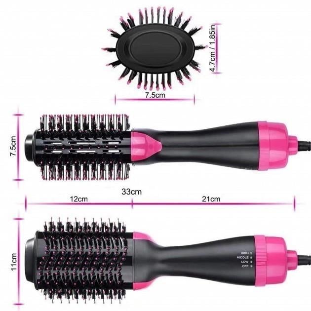 Фен-щітка One Step Hair Dryer and Styler 3в1 1000 Вт 3 режими нагрівання (7494) - фото 2