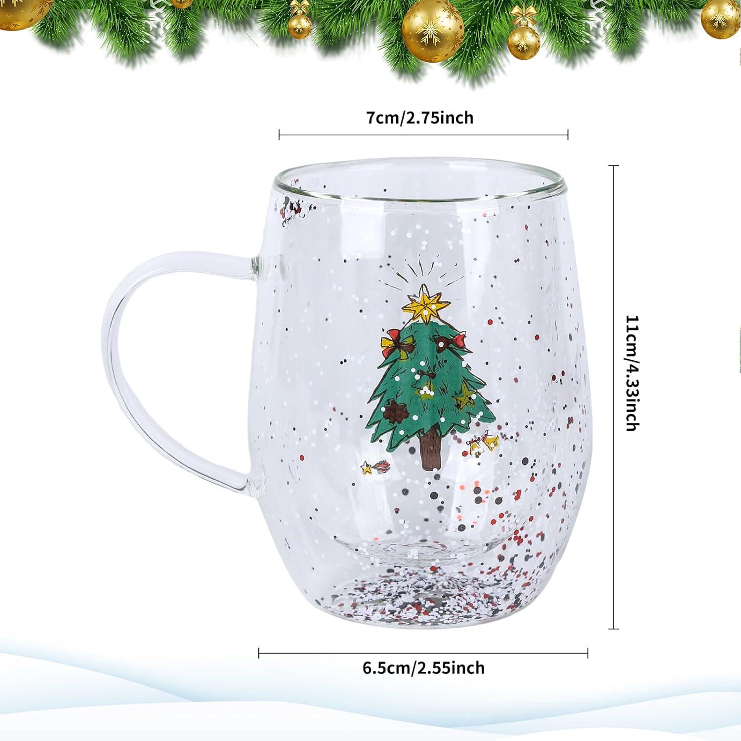 Чашка новогодняя с двойным дном Christmas tree Елка со звездой термостойкое стекло 350 мл (03-ялин-зірк-R32792) - фото 9 Чашка новогодняя с двойным дном Christmas tree Елка со звездой термостойкое стекло 350 мл (03-ялин-зірк-R32792) - фото 9