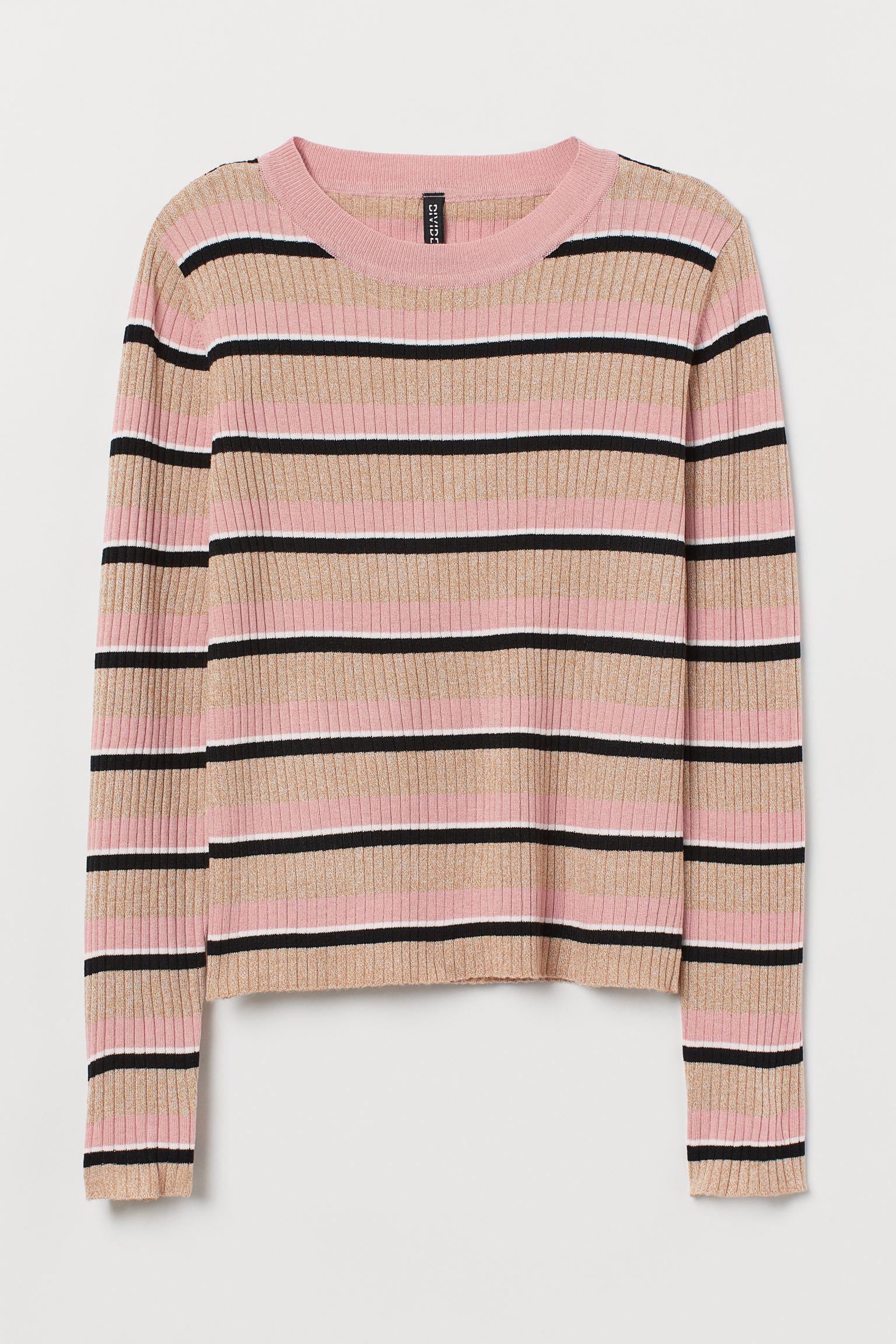 Джемпер H&M Плоска XS Бежево-рожевий (2510574109)