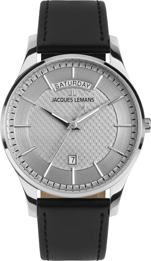 Наручные часы мужские Jacques Lemans London 1-2193B со стальным корпусом WR 50 м и серебристым циферблатом