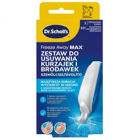 Набор бородавок Dr. Scholl's Freeze Away Max криотерапия 1 устройство и 10 пластырей (33972613)