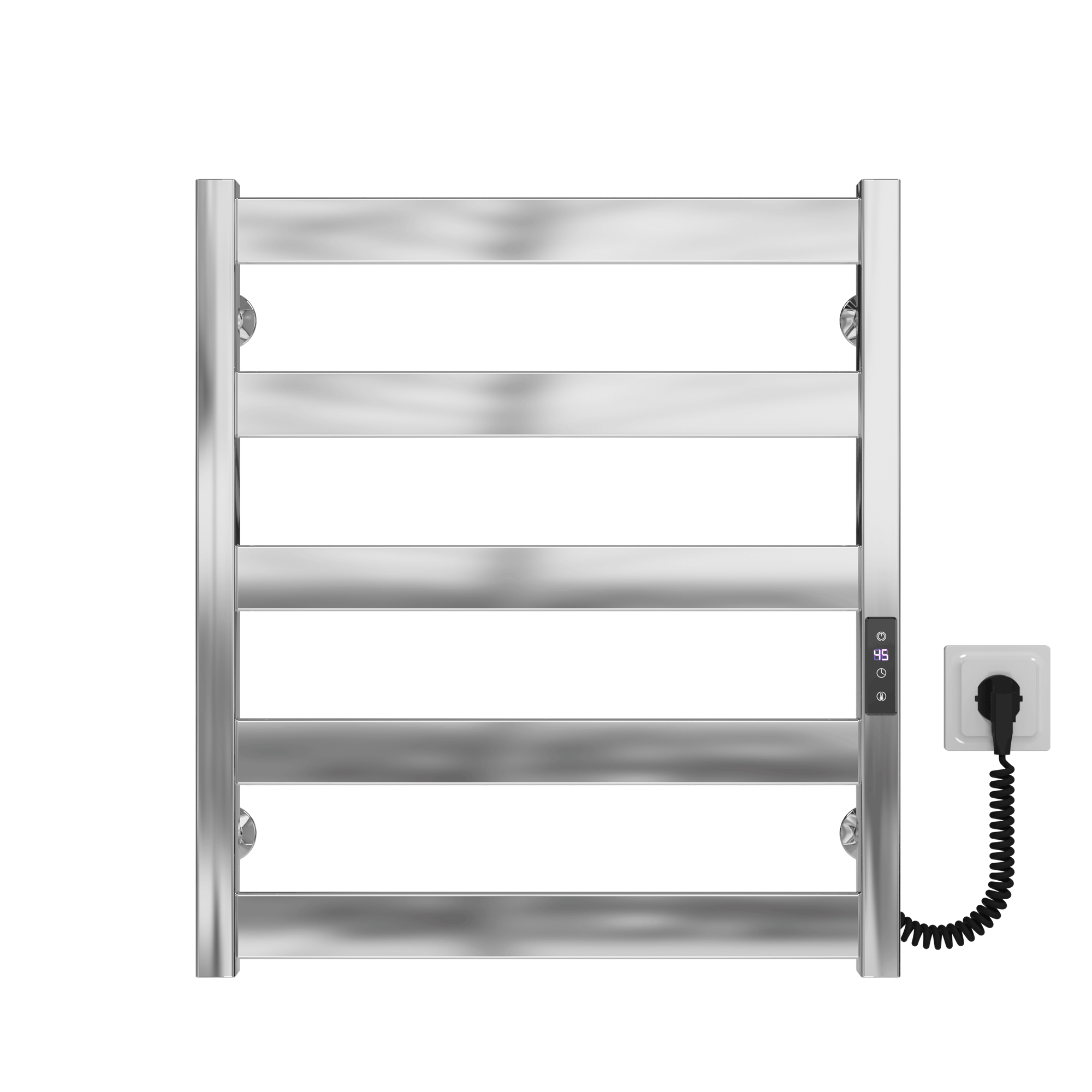 Полотенцесушитель электрический Deffi Silvia П5 JD04 правое подключение нержавеющая сталь 500х600 E мм Хром (A.SV.60.50.5.E.C.R.2)