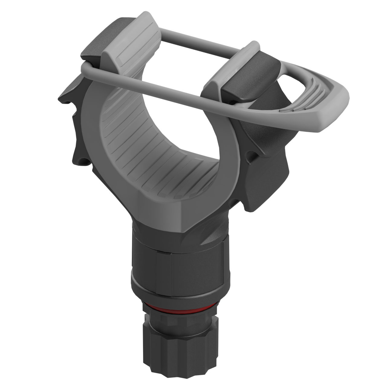 Тримач з притискачем Borika FASTen Rh100 для фіксації пр. d від 15 до 50 мм Чорно-сірий (01.13.008.01.01)