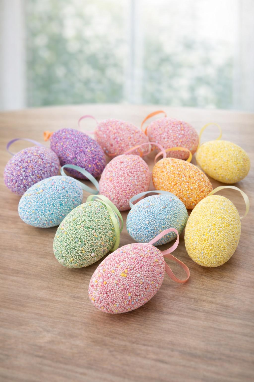 Пасхальный декор Easter eggs 12 шт. 3х4 см (R40473) Пасхальный декор Easter eggs 12 шт. 3х4 см (R40473)