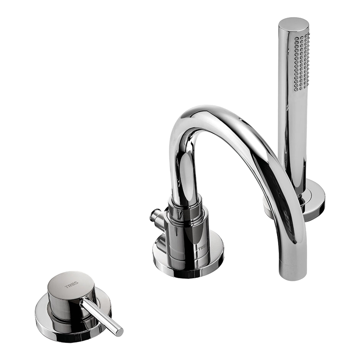 Смеситель для ванны Tres Study-Tres с ручным душем Хром (26215001)