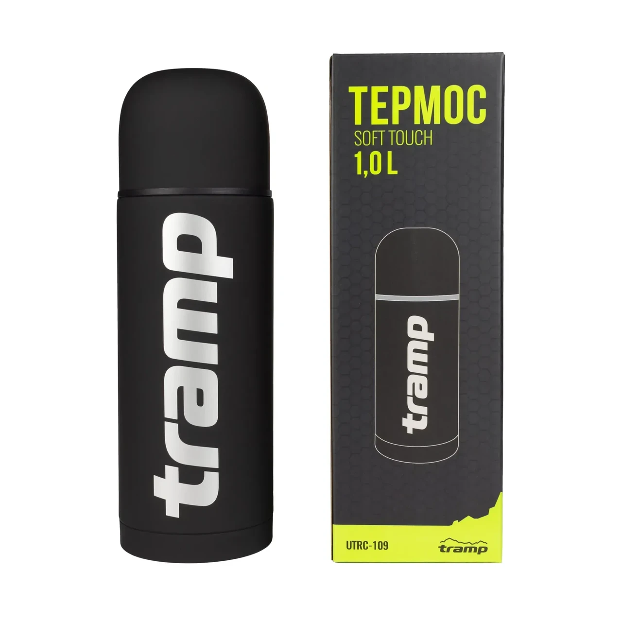 Термос Tramp Soft Touch для чая и кофе 1 л Черный (TRC-109-black)