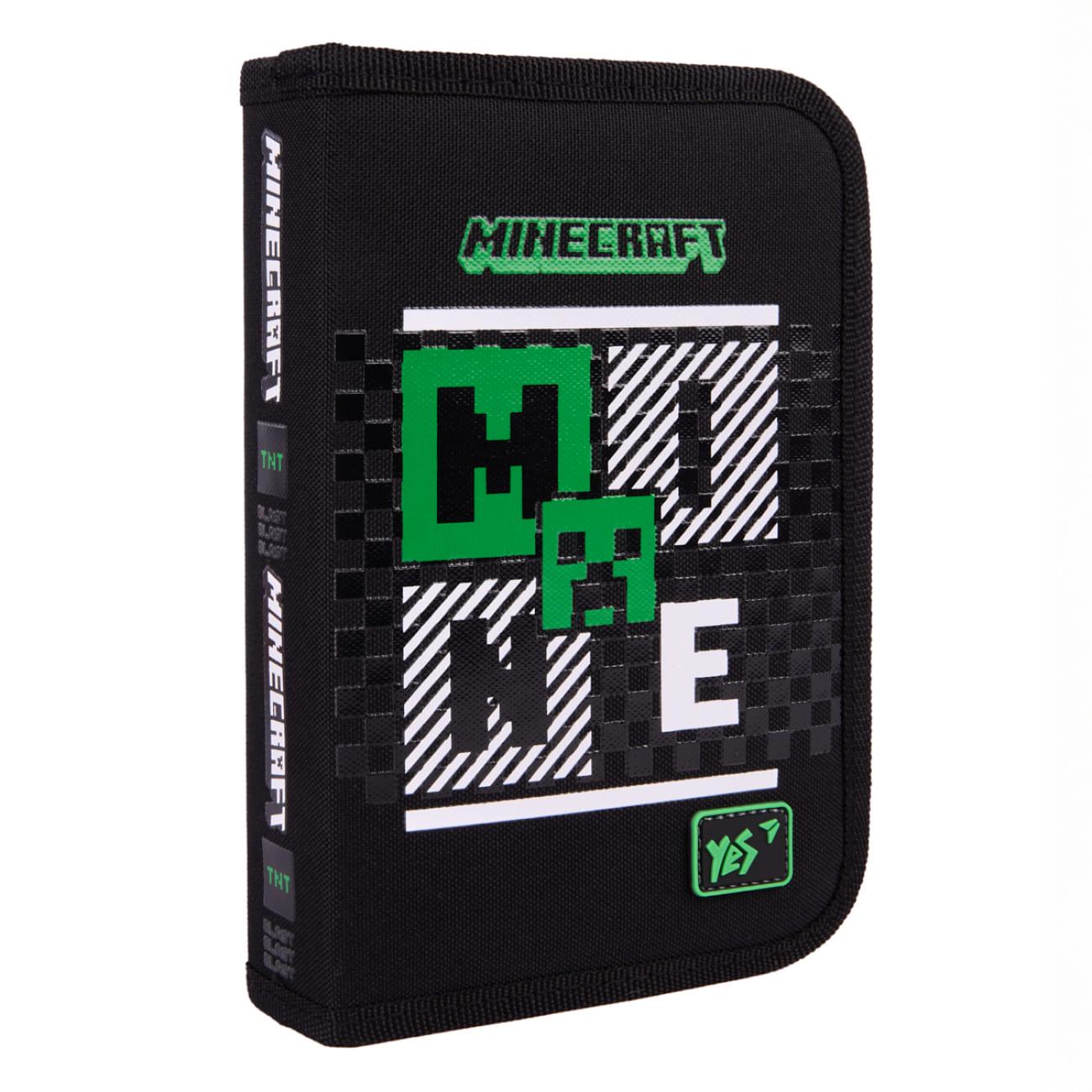 Пенал школьный YES Minecraft Game жесткий 1 отделение Черный (533651)