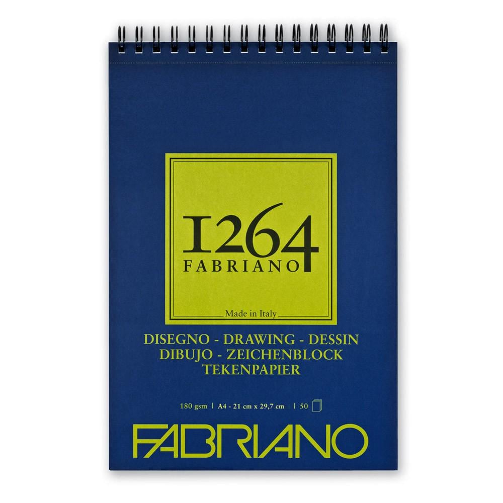 Альбом для графіки та малюнка Fabriano 1264 на спіралі 180 г/кв. м 50 арк. А4 Слонова Кістка (19100646) Альбом для графіки та малюнка Fabriano 1264 на спіралі 180 г/кв. м 50 арк. А4 Слонова Кістка (19100646)