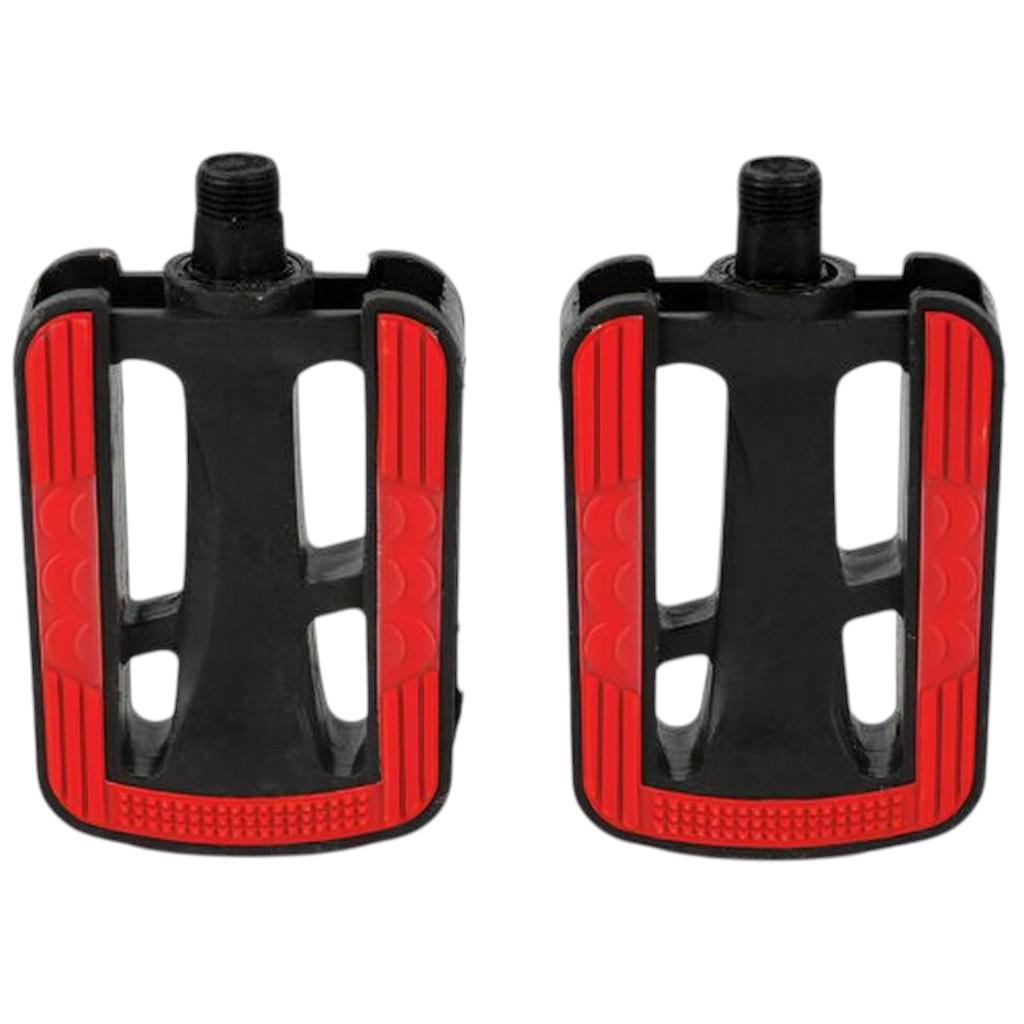 Педалі велосипедні з катафотами VL37068 2 шт. 12х7 см Чорний з червоним (31845272)