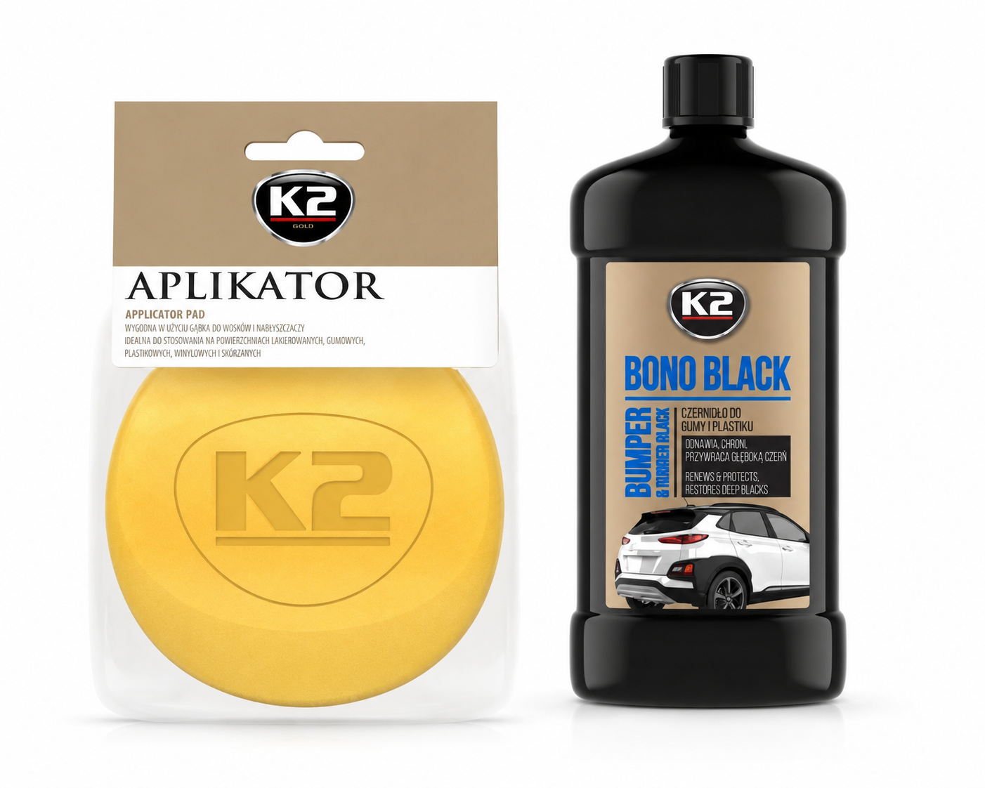 Набор для чернения пластика и восстановления цвета K2 Bono Black 500 мл/аппликатор (2206345369)