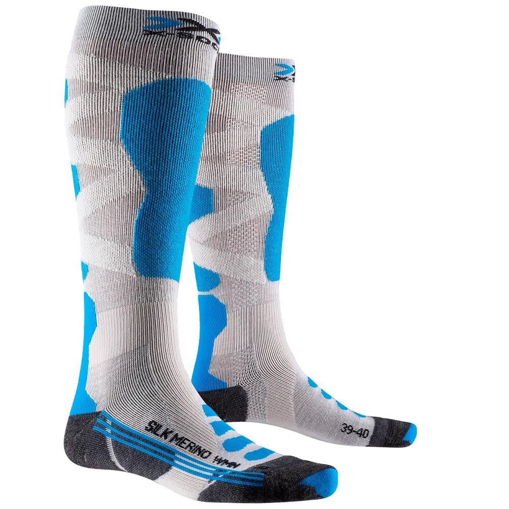 Женские носки X-SOCKS Ski Silk Merino 4.0 XS-SSKMW19W-W029 р. 37/38 Black/Grey/Turquoise - фото 1