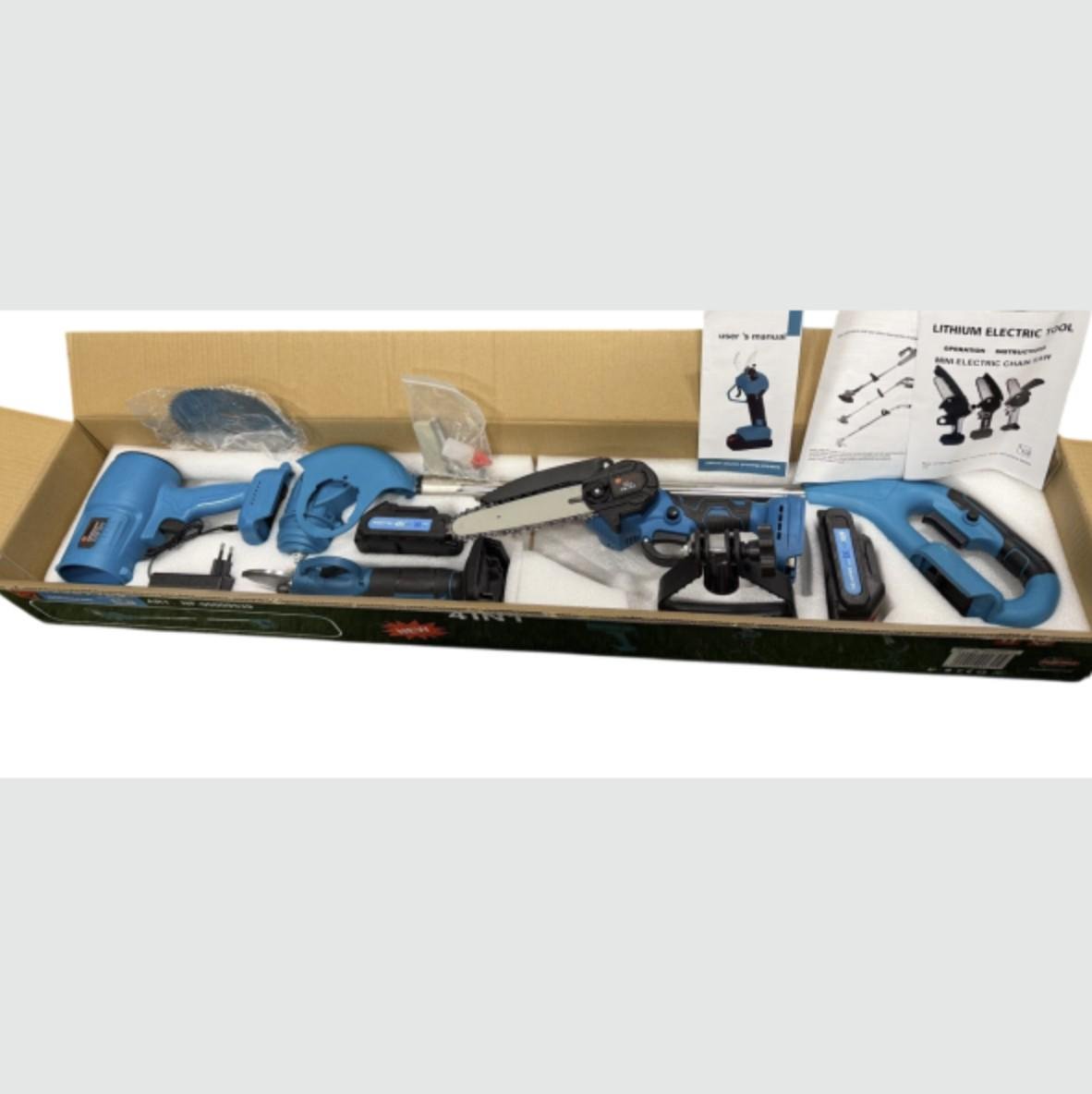 Садовий набір акумуляторний KRAFFTEC секатор/міні-пила/тример/повітродувка 48V 4в1 (30766602) - фото 6