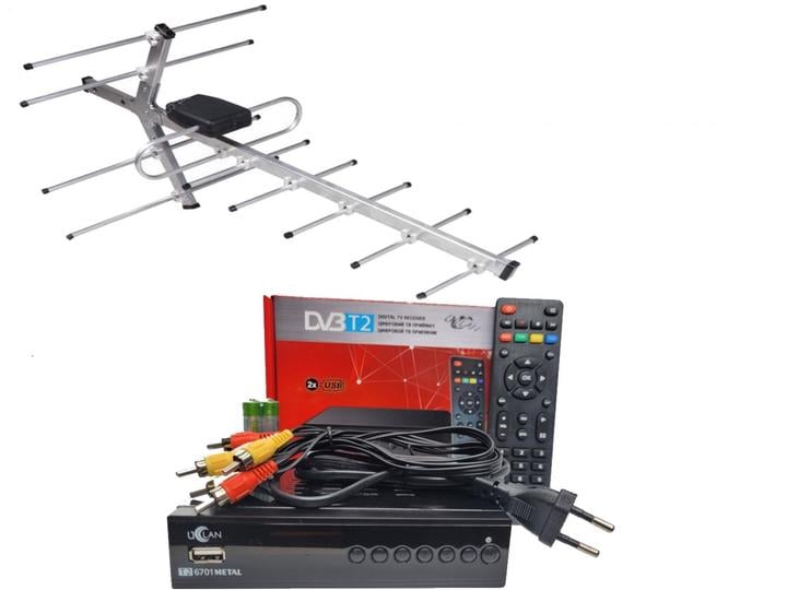Тюнер uClan T2 6701 METAL з функціями медіаплеєра та IPTV/WebTV/антена зовнішня Хвиля 1-06 50 км