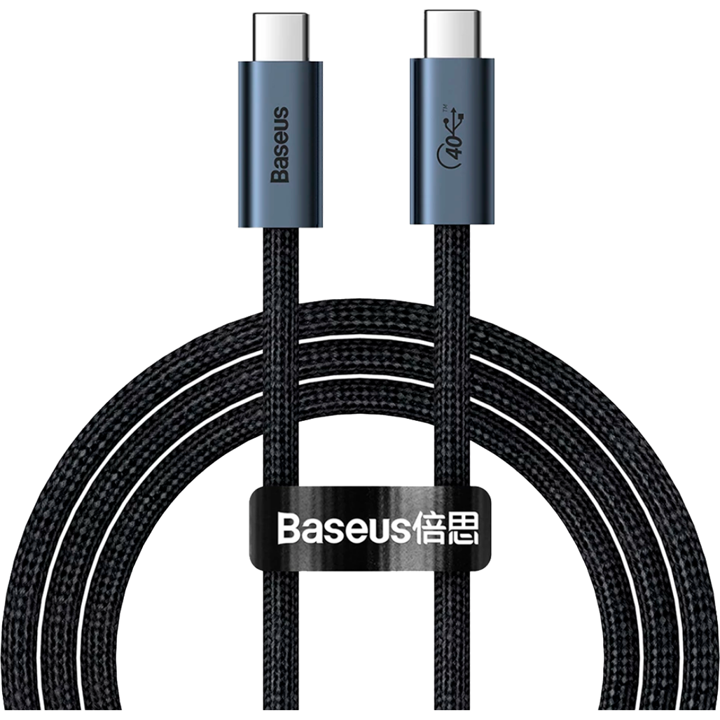 Кабель Baseus Flash Series USB4 Full Featured Data Cable USB-C to USB-C 100W 1m Tarnish (CASS010014)