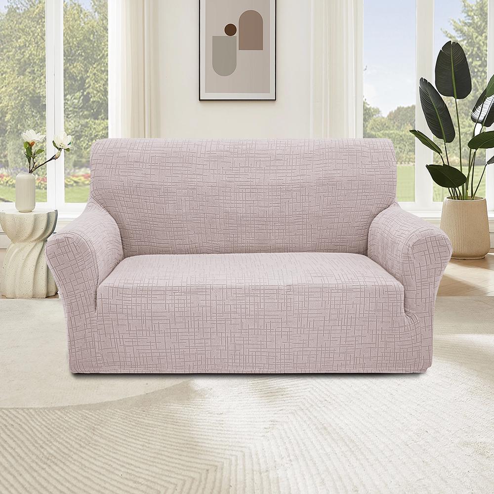 Чехол на диван Love You Mono Line Fleece 2-местный Светло-серый (81215)