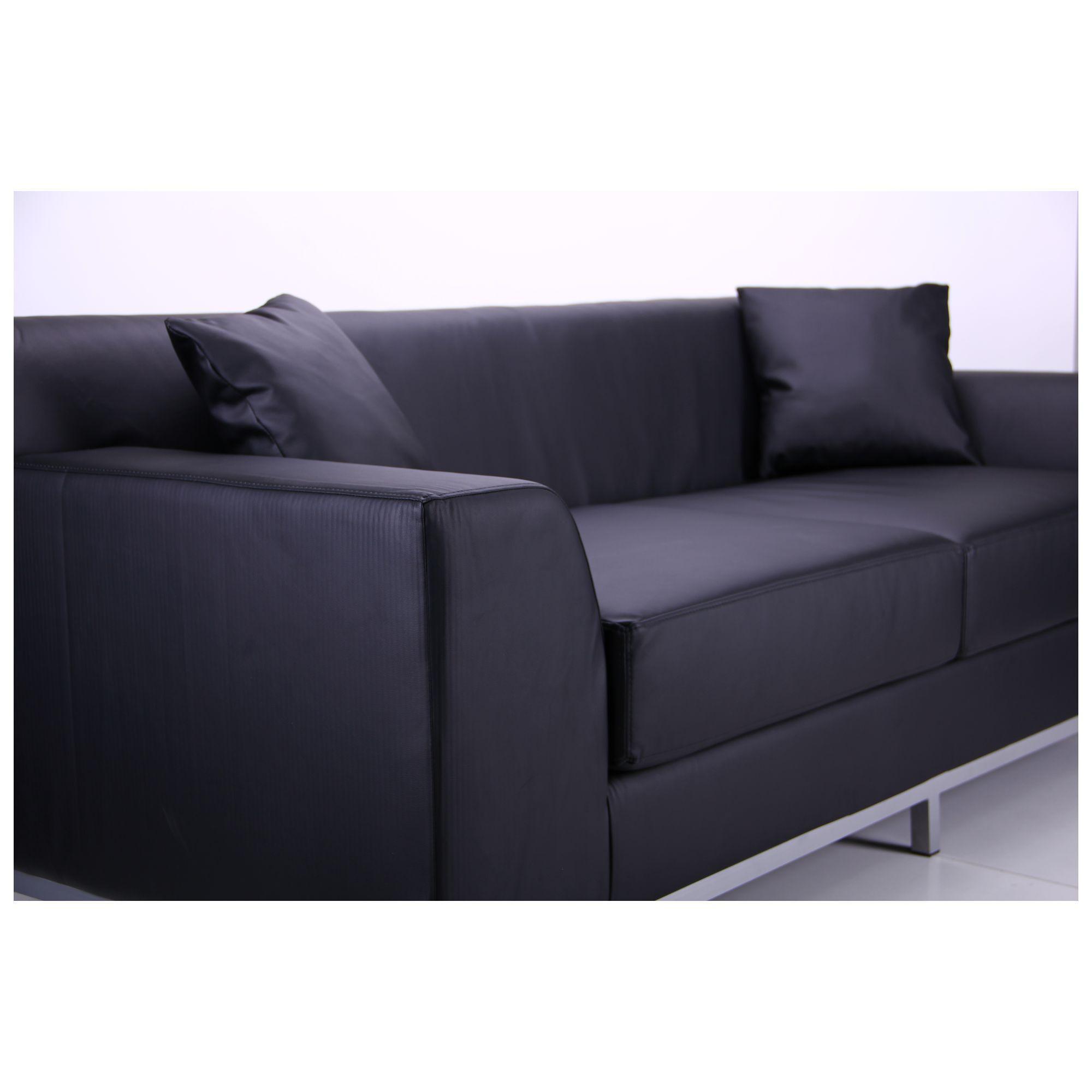 Диван AMF Токіо в офіс/квартиру 780х2100х910 Неаполь шкірозамінник Чорний - фото 9 Диван AMF Токіо в офіс/квартиру 780х2100х910 Неаполь шкірозамінник Чорний - фото 9