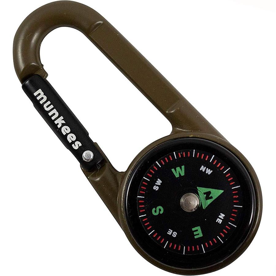 Брелок-компас Munkees 3137 Thermometer military Brown