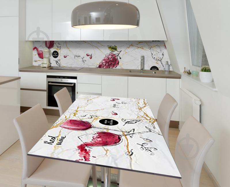 Наклейка 3Д виниловая на стол Zatarga «Зарисовки красного вина» 600х1200 мм (Z184969st) Наклейка 3Д виниловая на стол Zatarga «Зарисовки красного вина» 600х1200 мм (Z184969st)