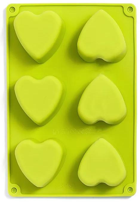 Силиконовая форма-противень 9826 6 сердец (EM9826)