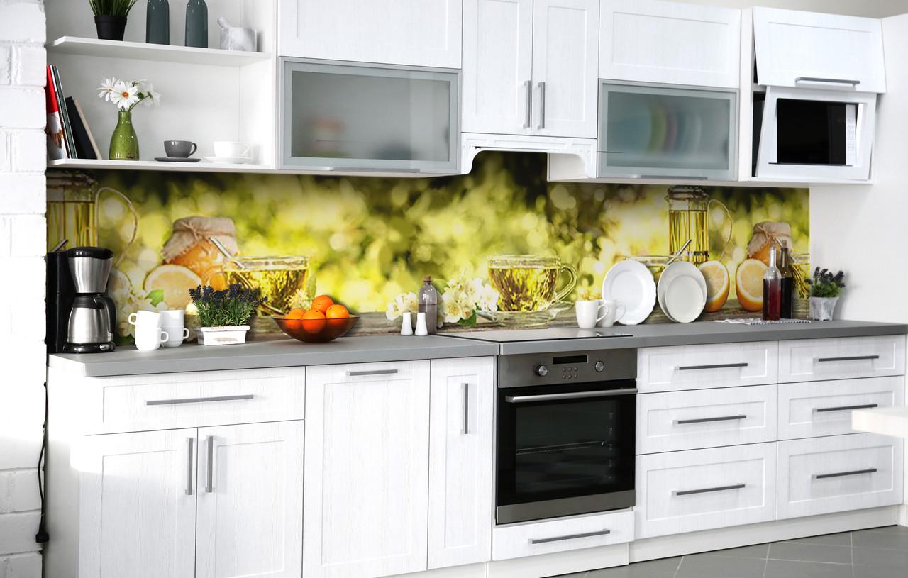 Кухонный фартук Целебный напиток виниловый самоклеющийся 60х300 см