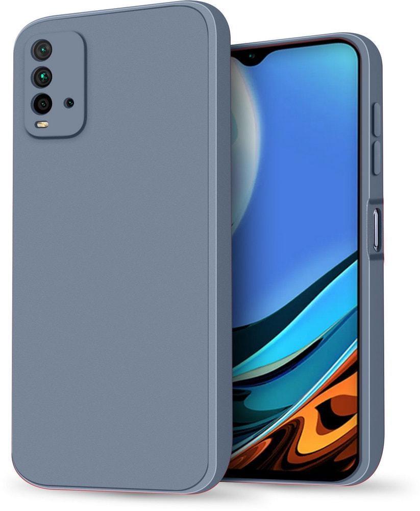 Силиконовый чехол HardCorner Xiaomi Redmi 9T (с микрофиброй) Gray Blue (34845-6D)