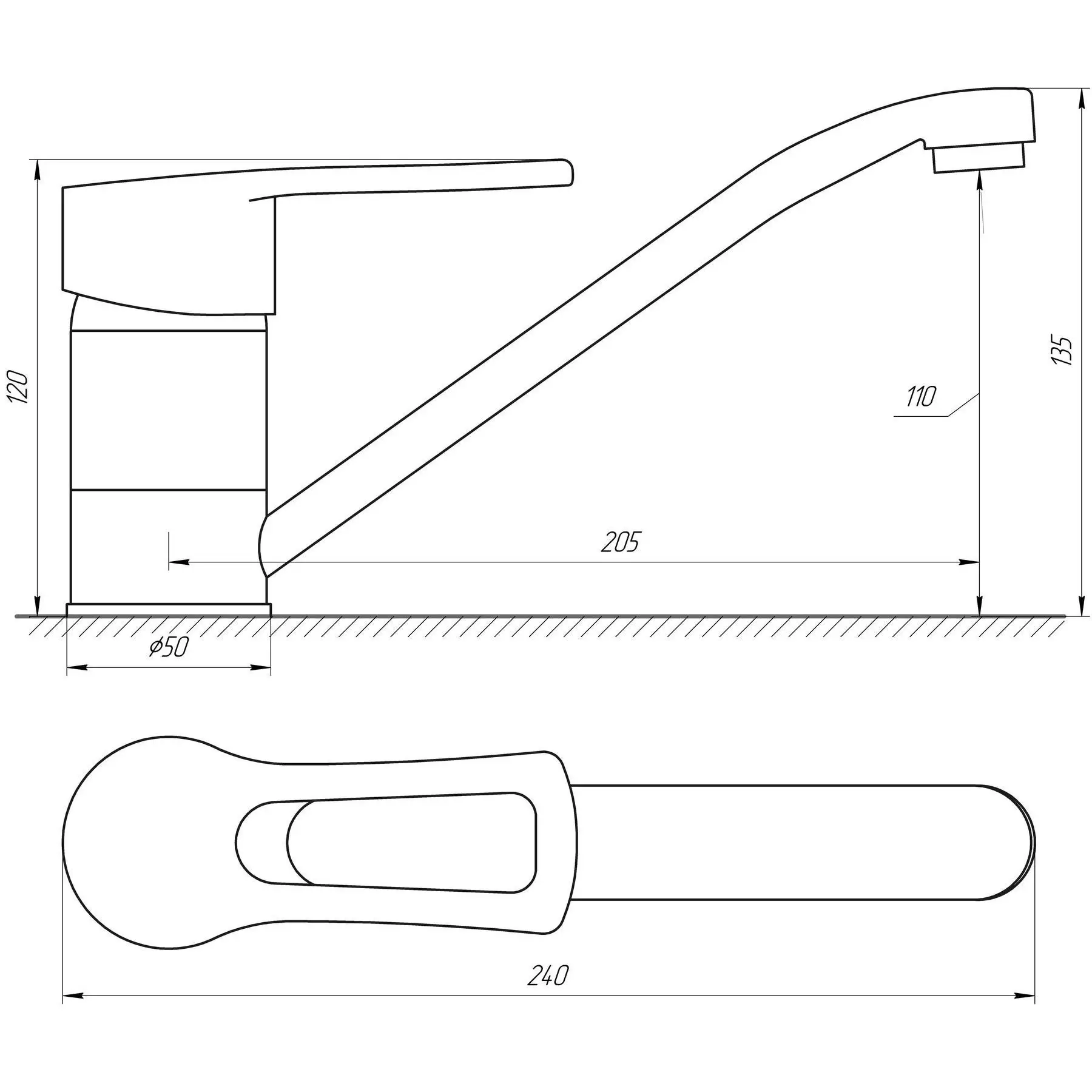Смеситель для кухни Domino Sirius DSV-203 (GSR-000010886) - фото 4 Смеситель для кухни Domino Sirius DSV-203 (GSR-000010886) - фото 4