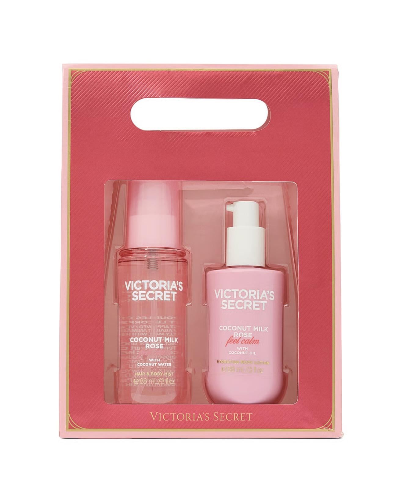 Подарочный набор косметики Coconut Milk Rose 2-Piece Full-Sized Body Mist & Lotion Gift Set Victoria’s Secret (15)