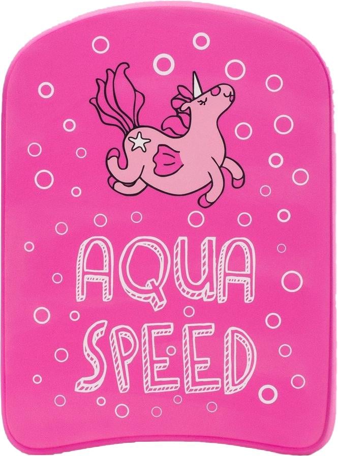 Доска для плавания Aqua Speed Kiddie Kickboard Unicorn 31x23x2,4 см Розовый (5908217668967)