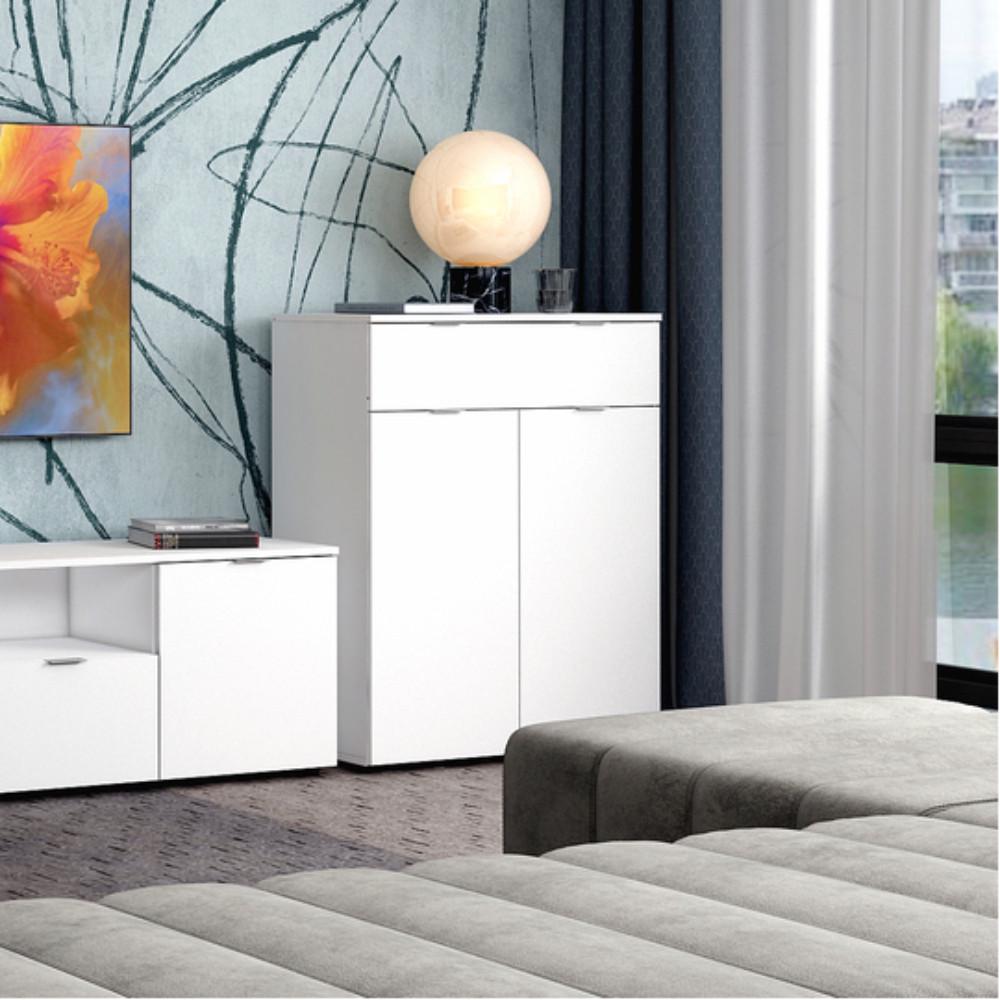 Комод у вітальню Doros Рон 2 80х38х100 см Білий (DRS-011294) - фото 2