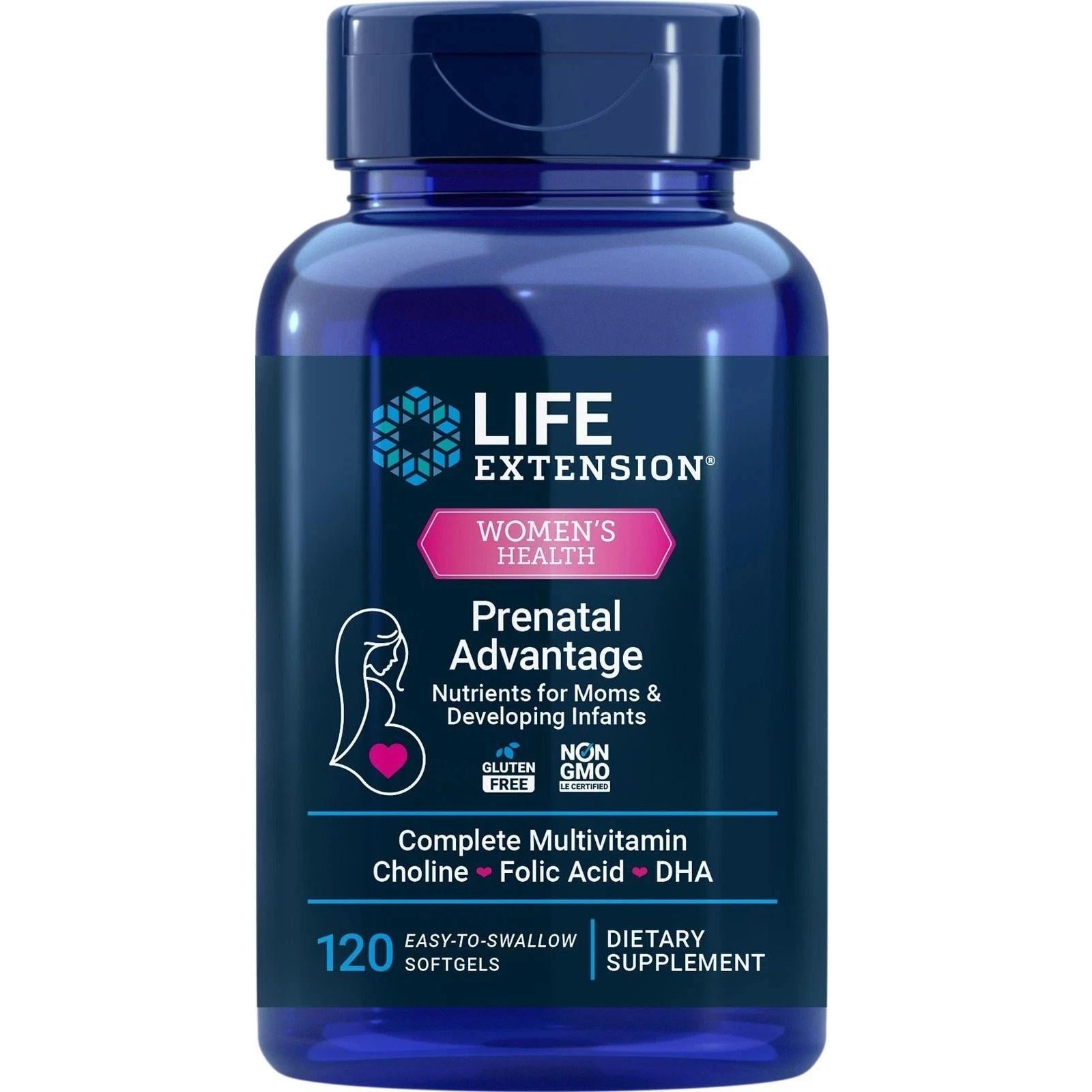 Витамины для беременных женщин Life Extension Prenatal Advantage 120 капсул