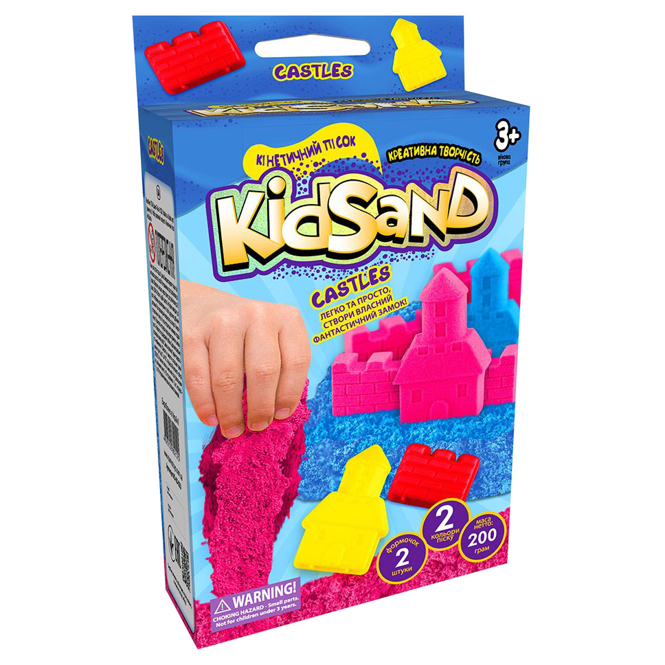 Кінетичний пісок Danko Toys KidSand KS-05-01U в наборі Сині замки 200 г (RLT14445s26705)