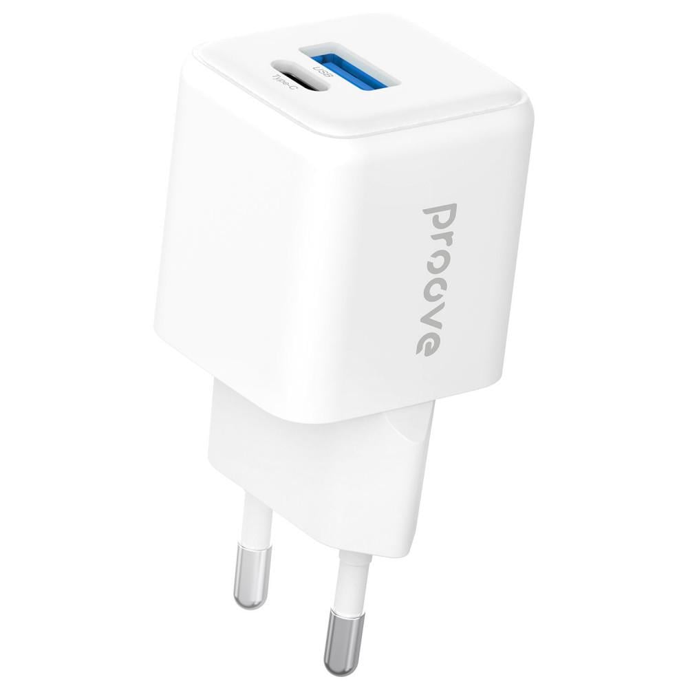 Зарядное устройство Proove Pocket GaN Plus 25W Type-C/USB White Зарядное устройство Proove Pocket GaN Plus 25W Type-C/USB White