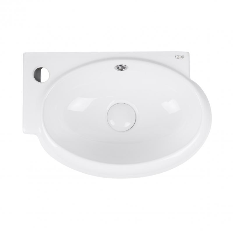 Раковина Q-tap Leo с донным клапаном QT11115011LW (14036)