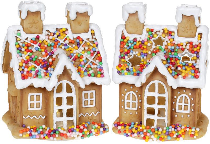 Уставка декоративная Пряничный Домик 13,5 см с LED-подсветкой