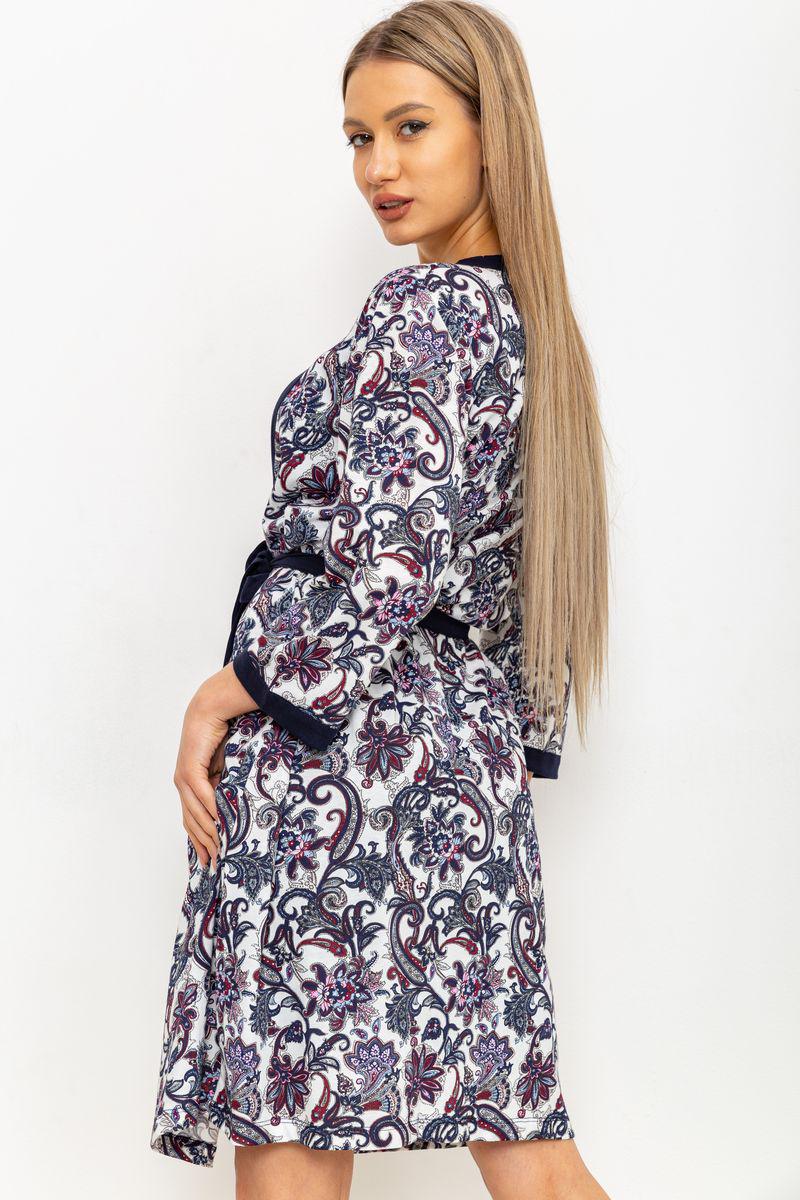 Нічна сорочка з халатом Ager 219RX-801 4XL Синьо-білий (9622483) - фото 5