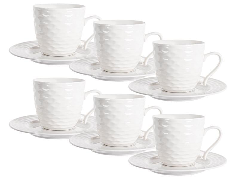 Чайный набор Lefard Ассоциация на 6 человек чашки без золота 220 мл Белый (359-482)
