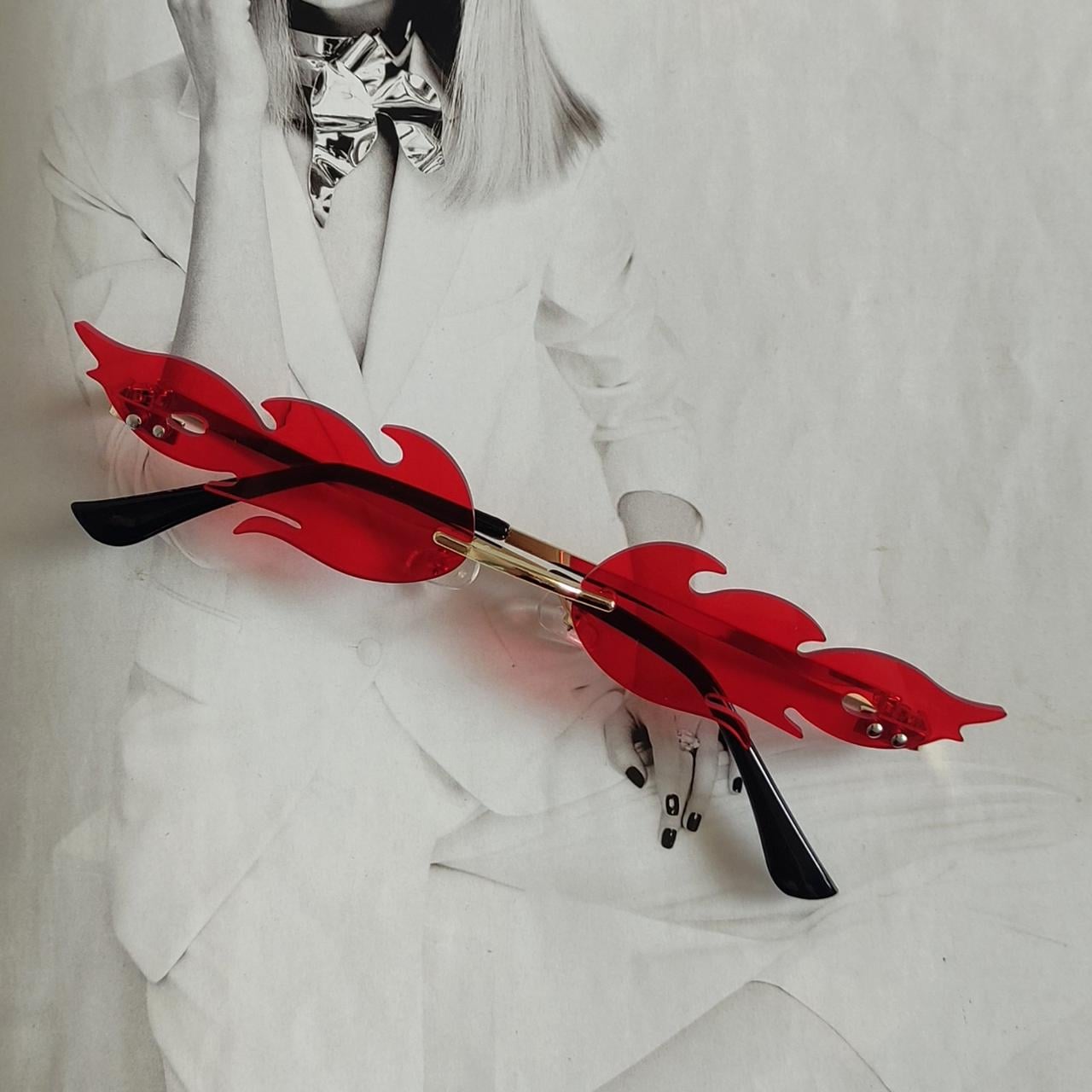 Очки узкие огонь пламя Красный (096580)