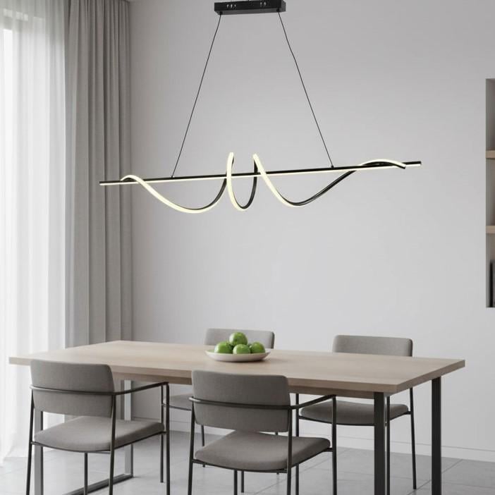 Люстра светодиодная удлиненная Zilini 9127BK-120 120W Черный (29885985)