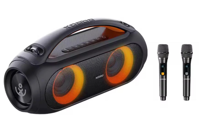 Беспроводная колонка Xdobo Vibe Plus 80W водонепроницаемая с 2 микрофонами (29512427)