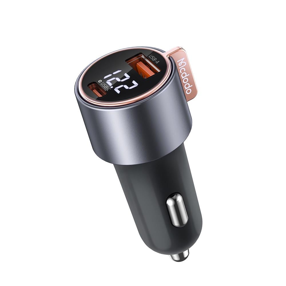 Зарядное устройство автомобильное Mcdodo 75W Digital Display PD Fast Car Charger с двумя портами USB-A/Type-C