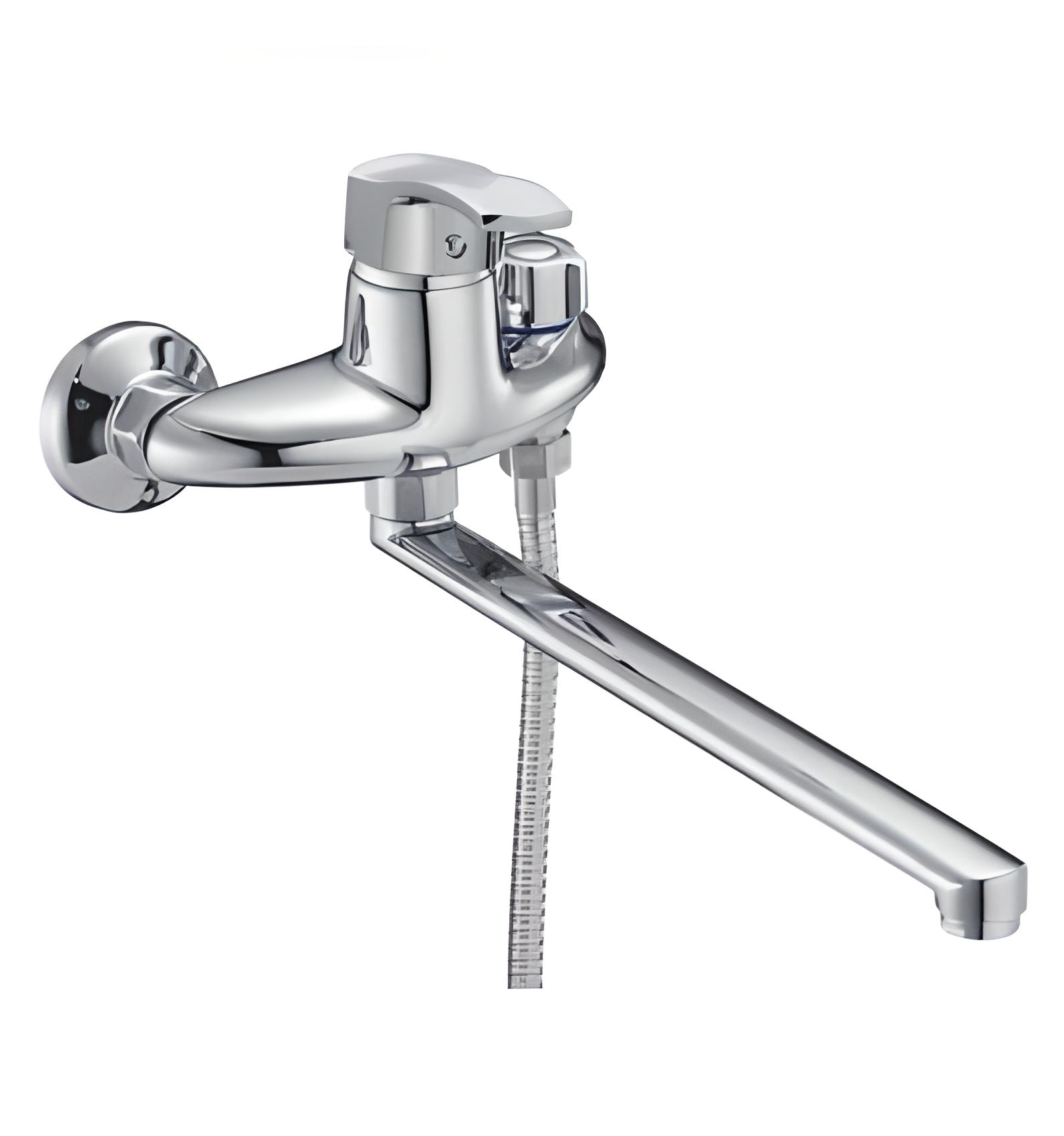 Смеситель для ванны с длинным изливом Zerix NHB-A279 Хром (meg280A)