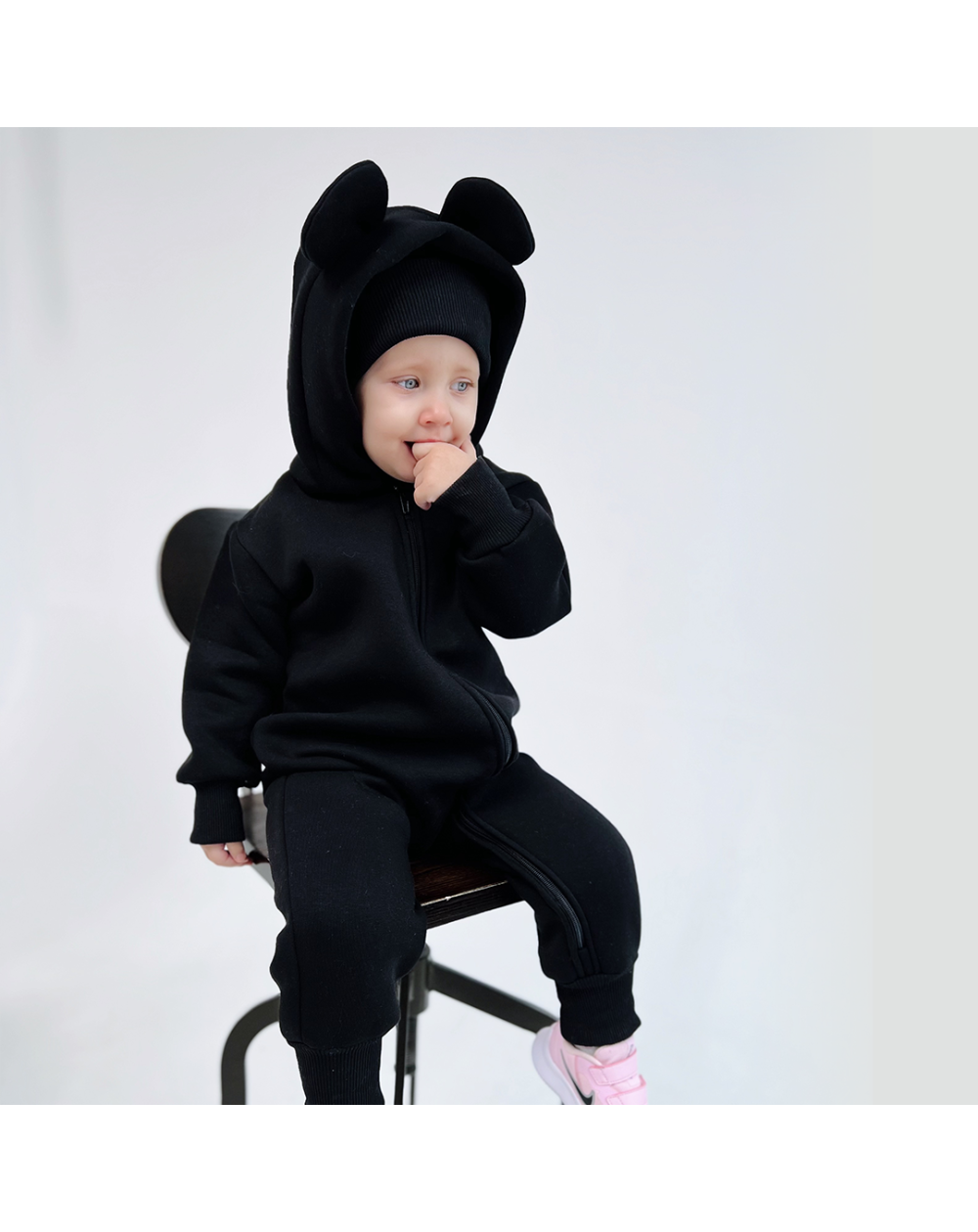 Комбинезон детский BUNNY BOX Микки с ушками триника утепленный р. 98 Черный (00898) - фото 2 Комбинезон детский BUNNY BOX Микки с ушками триника утепленный р. 98 Черный (00898) - фото 2