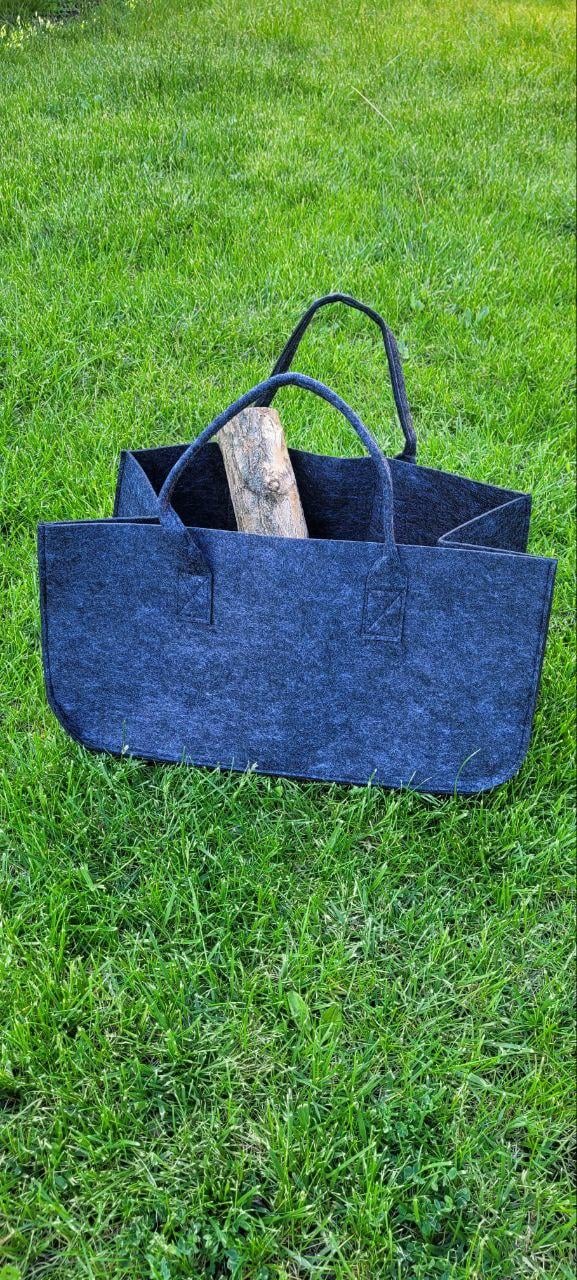 Сумка для дров войлок Серый (2648658594) - фото 3 Сумка для дров войлок Серый (2648658594) - фото 3