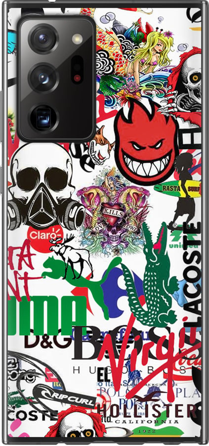 Чохол на Samsung Galaxy Note 20 Ultra Many different logos (4022t-2051-42517)